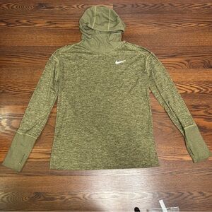 Nike Dri-FIT long-sleeve hooded t-shirt in heather green size Women’s Medium